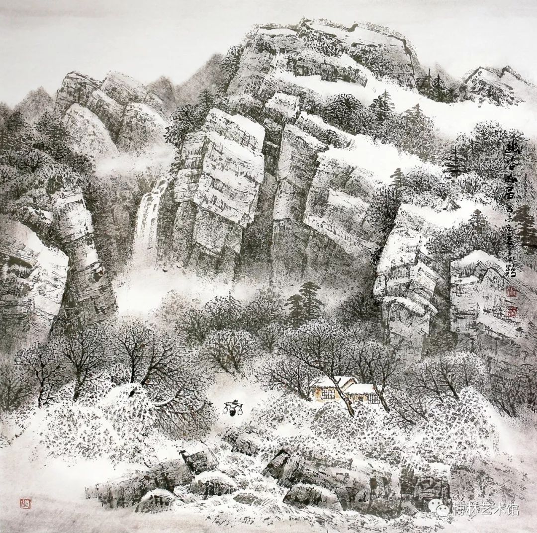 高68cm×宽68cm3独 特 的 山 水 气 象读赵金鹤的每幅作品,我总不免