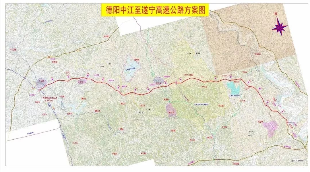 中江至遂宁高速,德阳中江至遂宁高速公路(84公里,总投资90亿元).