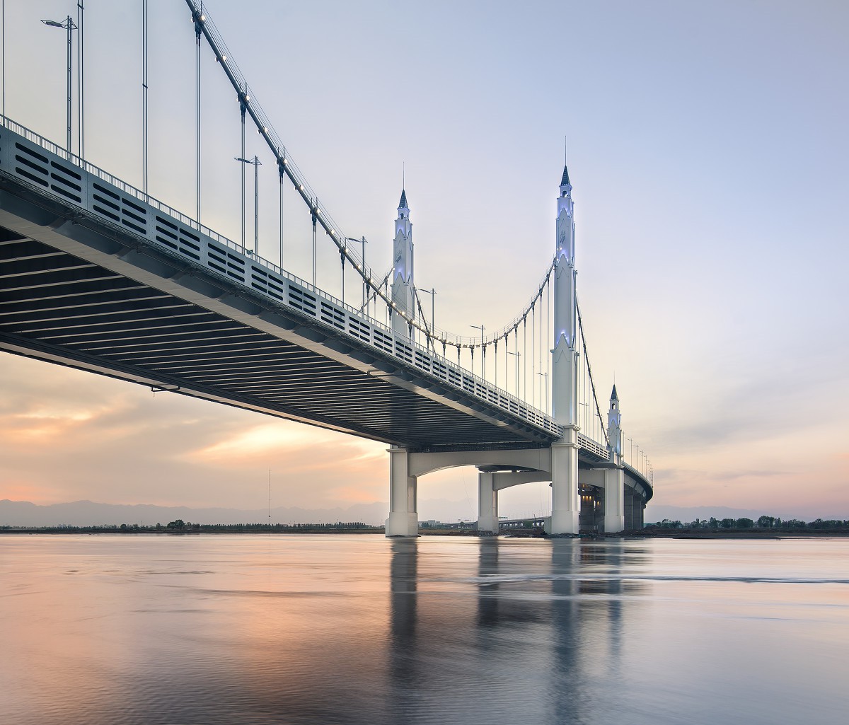 银川最独特的桥,晚上走风景更胜