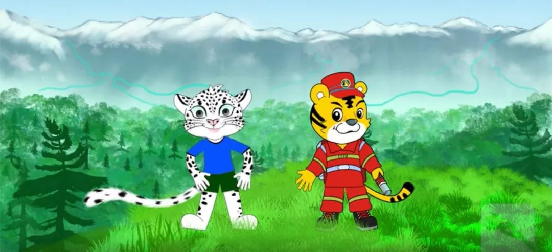 虎威威和本片利用两个卡通人物形象制作完成森林防火宣教片《假如发生