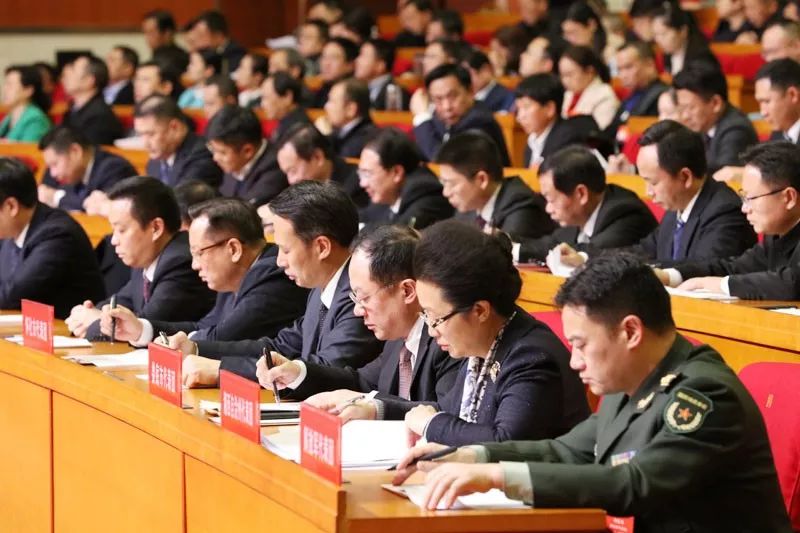 省十三届人大三次会议举行第二次全体会议