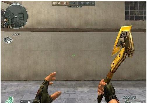 cf穿越火线近战手斧自带倍镜,不用回头就可以杀敌_武器