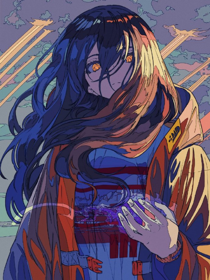 插画师焦茶bard713十分独特的少女插画配色和意境让人眼前一亮受人