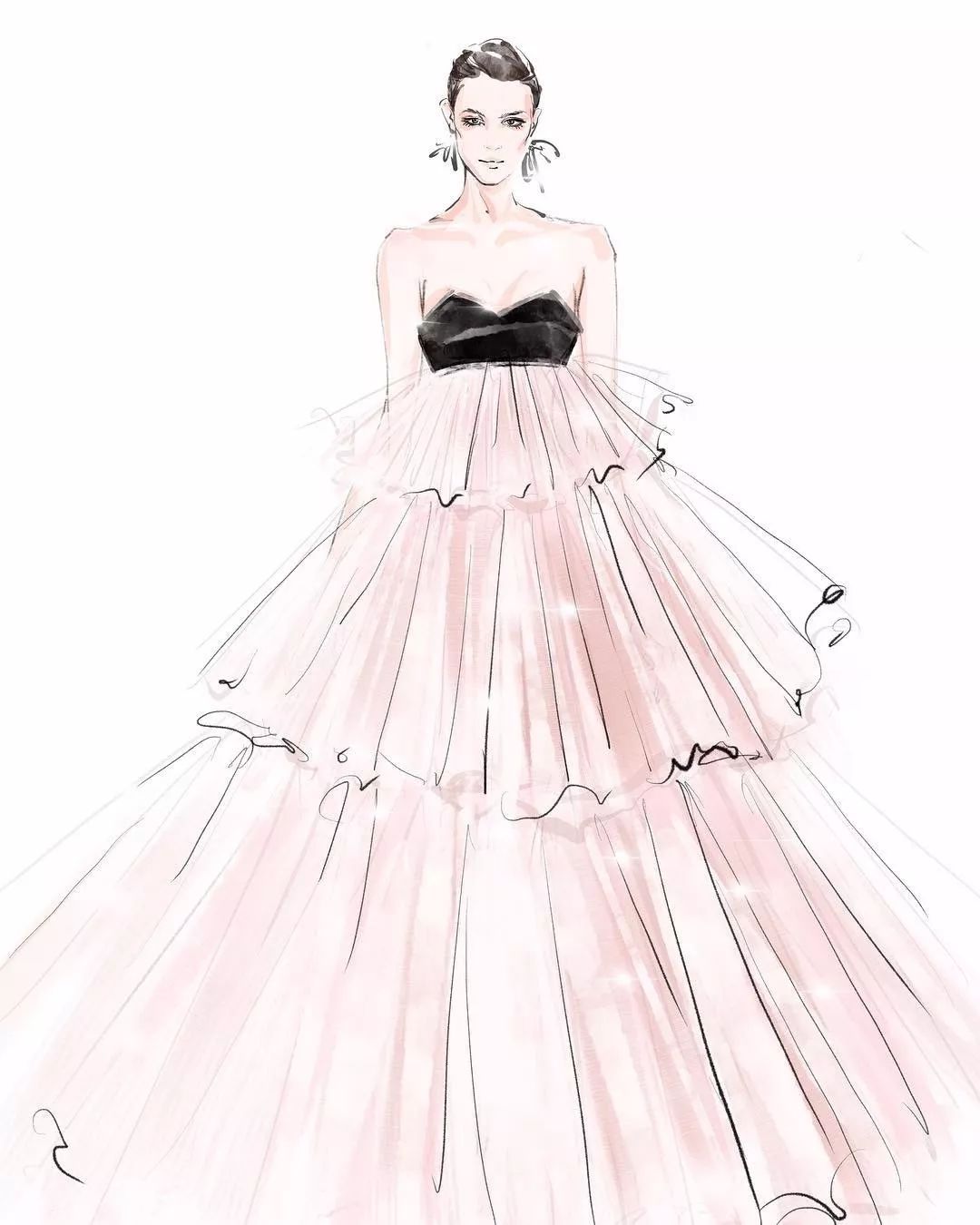 70份婚纱礼服手绘效果图大全