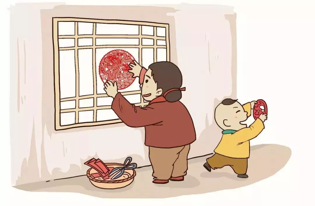 窗花内容有各种动,植物等掌故如喜鹊登梅,燕穿桃柳,孔雀戏牡丹花样