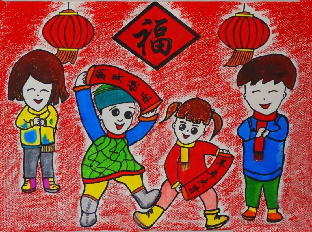 幸福中国年绘画2022图片