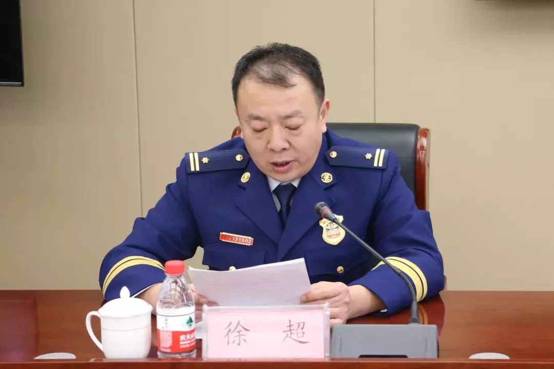 公安分局梁蓬副局长,张店区消防救援大队徐超教导员,徐少杰代理大队长