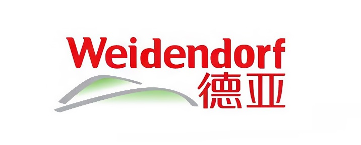 德亚牛奶德这款logo运用了红色,绿色,层次感比较强烈.