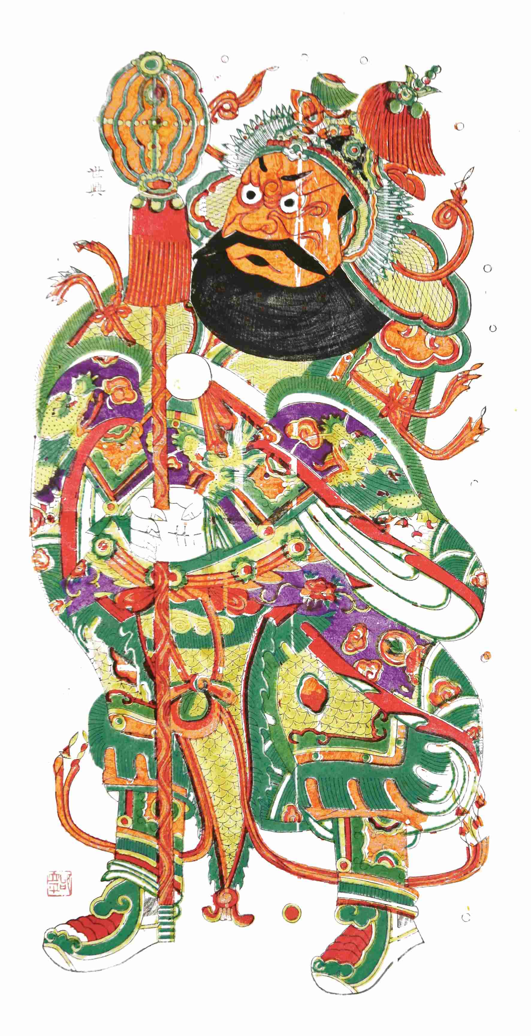 凤翔年画"始于唐宋,盛于明清",早在600多年前的明初洪武年间,世代耕居