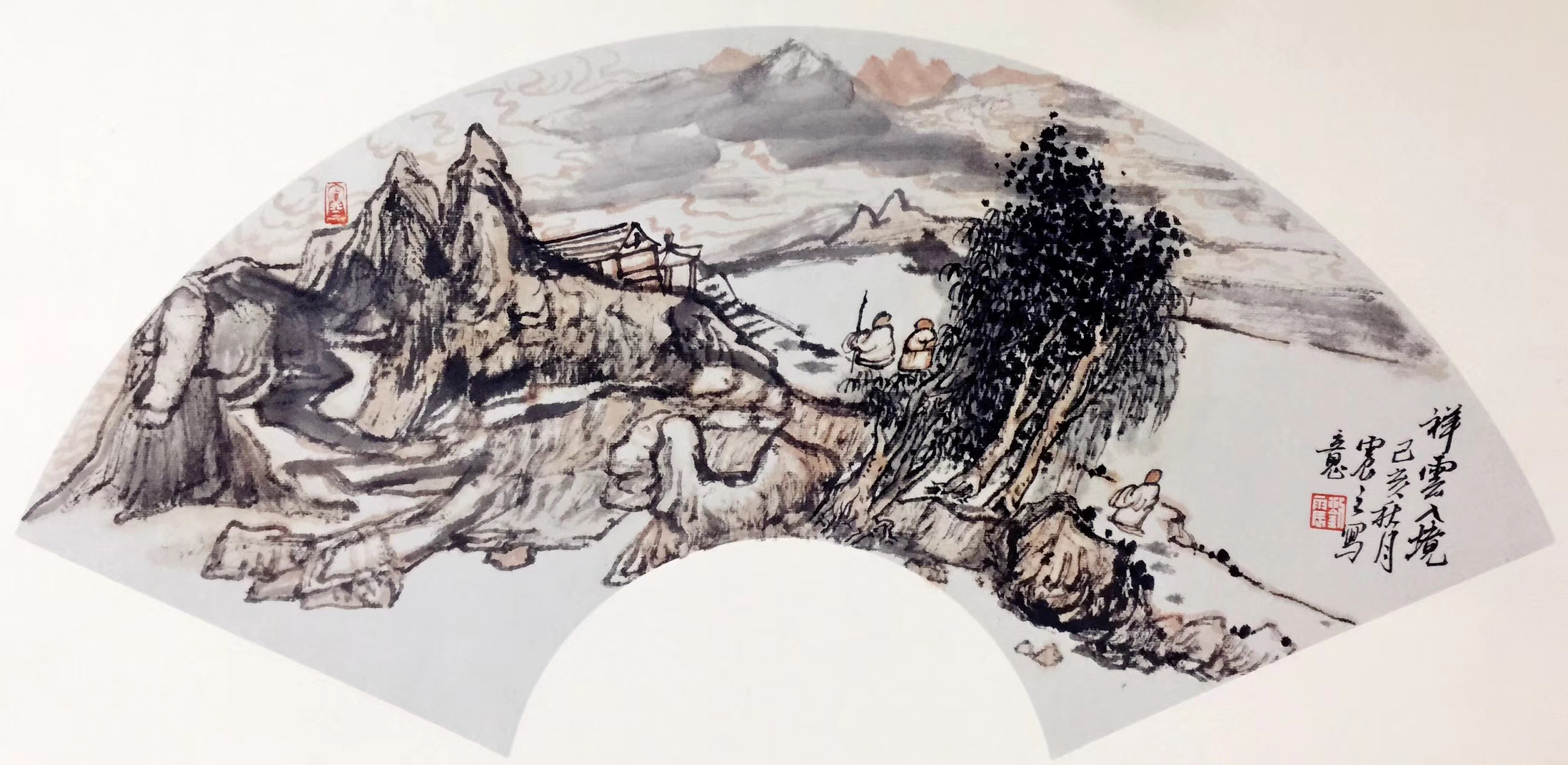 刘震古意山水作品欣赏