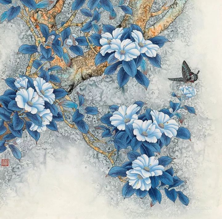 从传统到现代他创造出了工笔重彩花鸟画的新局面