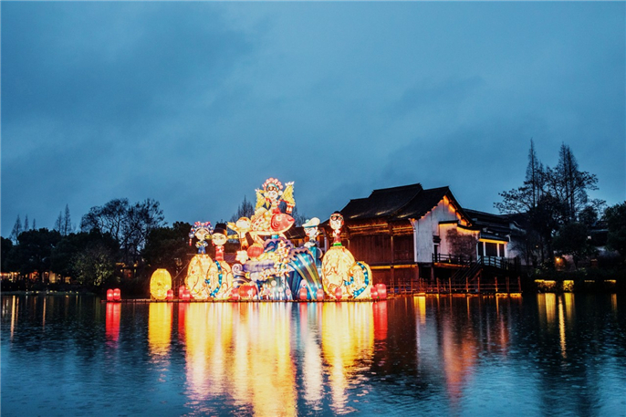 乌镇水灯会亮灯,水上年市开市,长街宴,拜年神……年俗活动热闹到元宵!