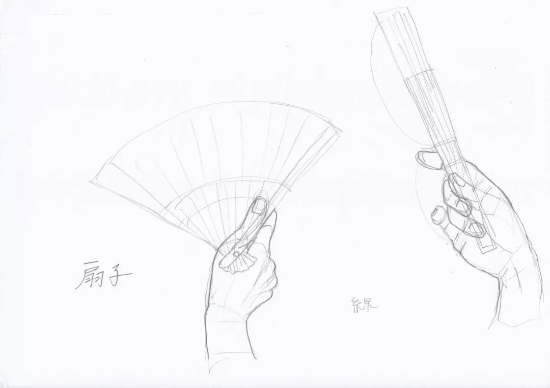 中国扇子简笔画步骤图片