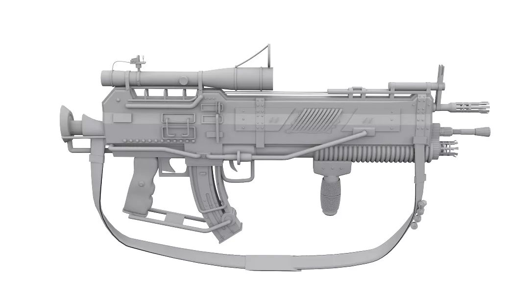 3d建模设计作品展示 i 18级动漫班的小伙伴们24小时能干什么?_机枪