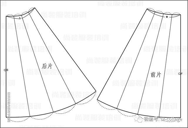 抽褶裙结构制图图片
