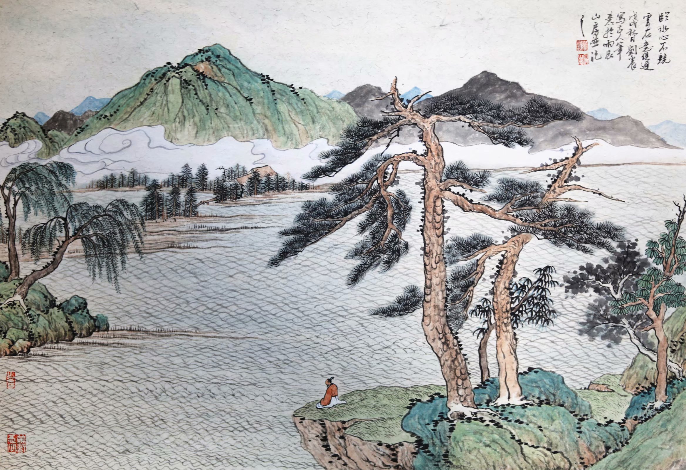 刘震古意山水作品欣赏