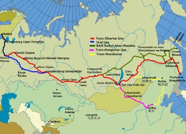 俄罗斯地图铁路图片