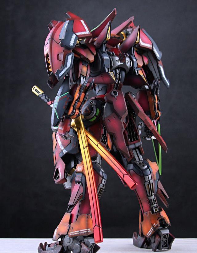 阴影旧化涂装凯能全武装达萨可红夜