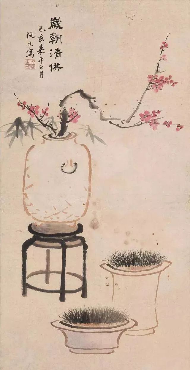 品味插枝梅花便过年