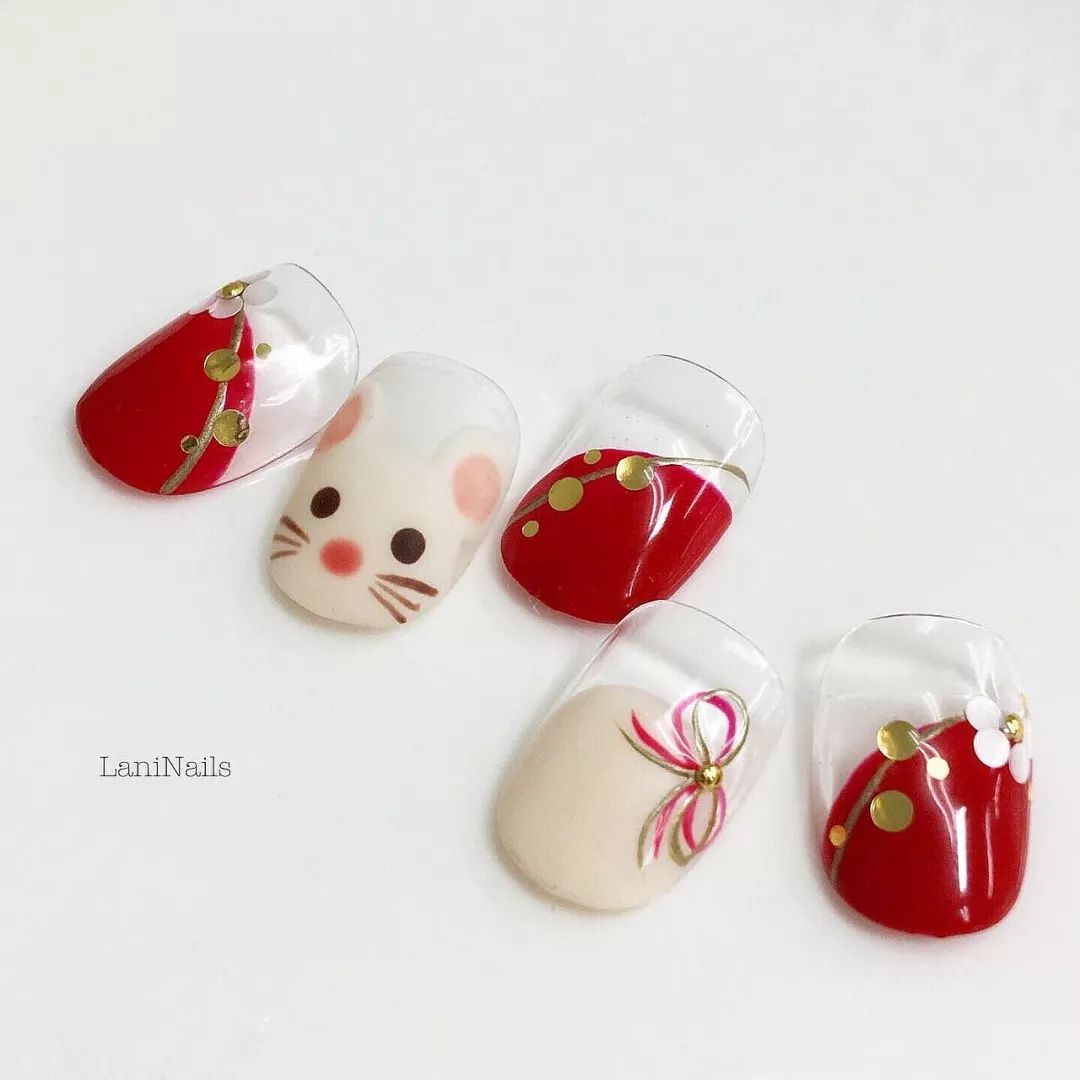 美甲图片大全:本命年必做的专"鼠"美甲!太可爱啦!