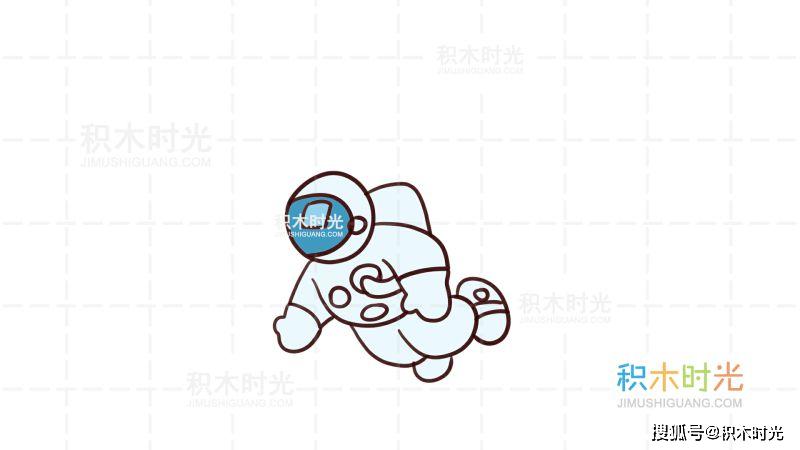 宇航员简笔画教程画宇航员简笔画积木时光简笔画
