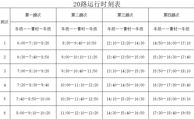 超全的大興公交車春節期間運營時間表來啦