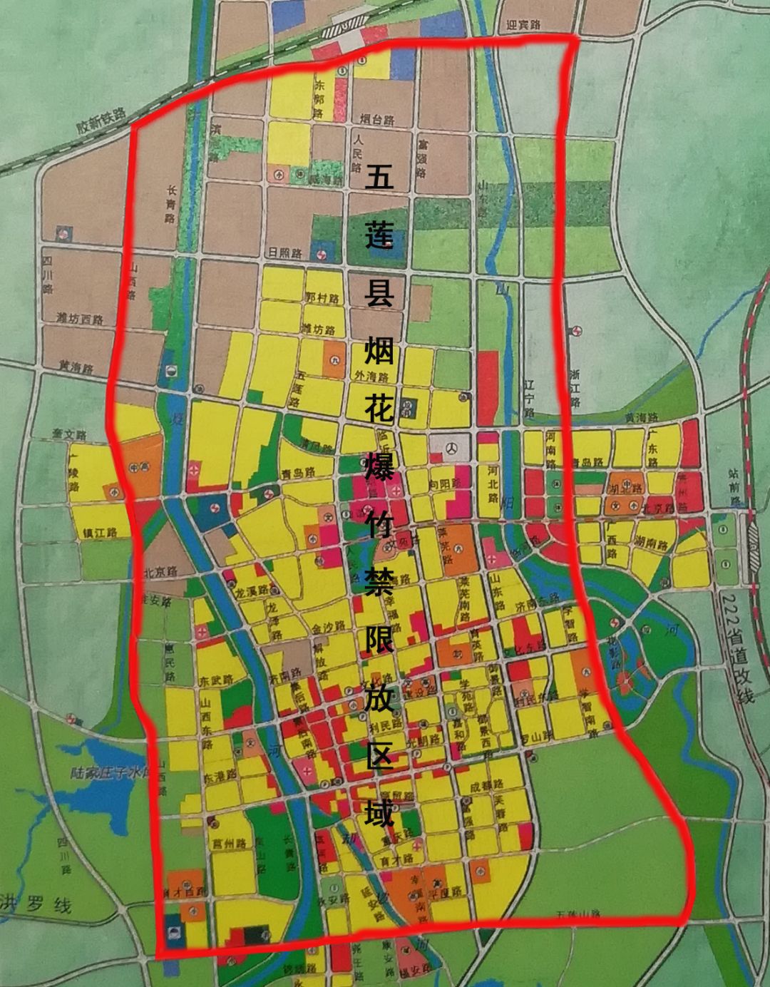 五莲县城区道路地图图片