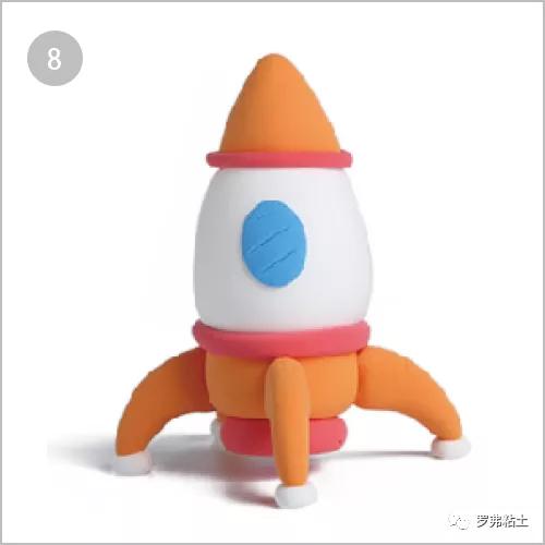 罗弗超轻粘土教程丨童梦星程探索神秘太空之火箭2号