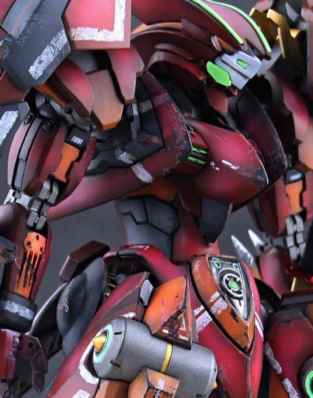 阴影旧化涂装凯能全武装达萨可红夜