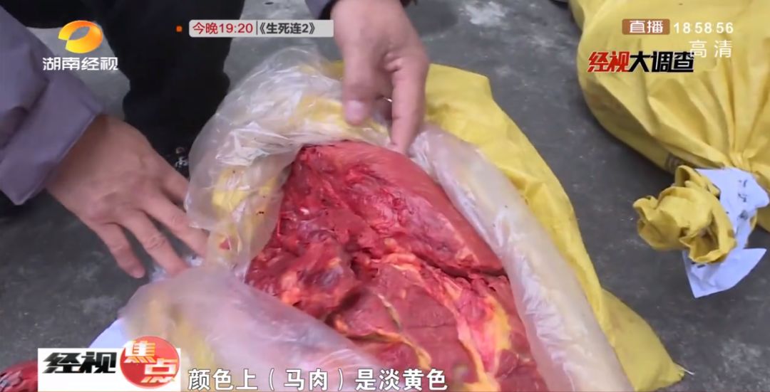 馬肉冒充正宗黃牛肉實拍注水屠宰一天幾千斤流入市場