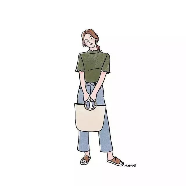 这位国外插画家直接用手绘告诉你,明天简约风格要这样穿_ari