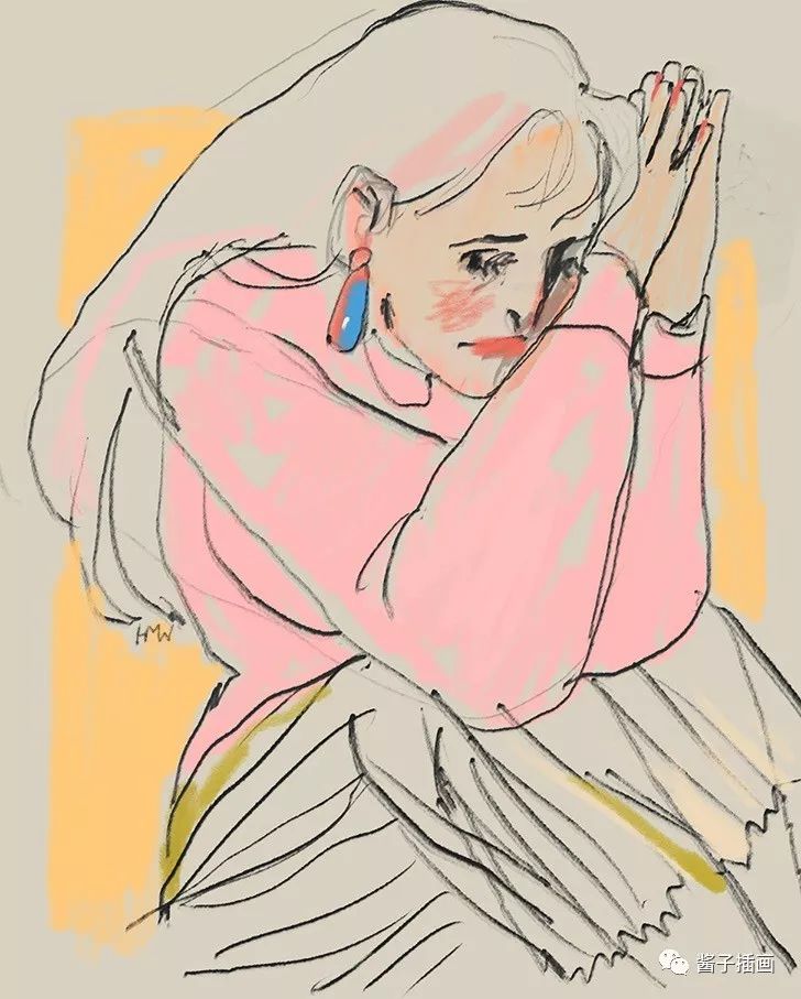 插画英国插画师hollywarbs你就像那朵罂粟花看久了会上头