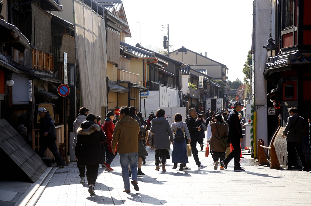 日本最著名的花街京都的艺伎区