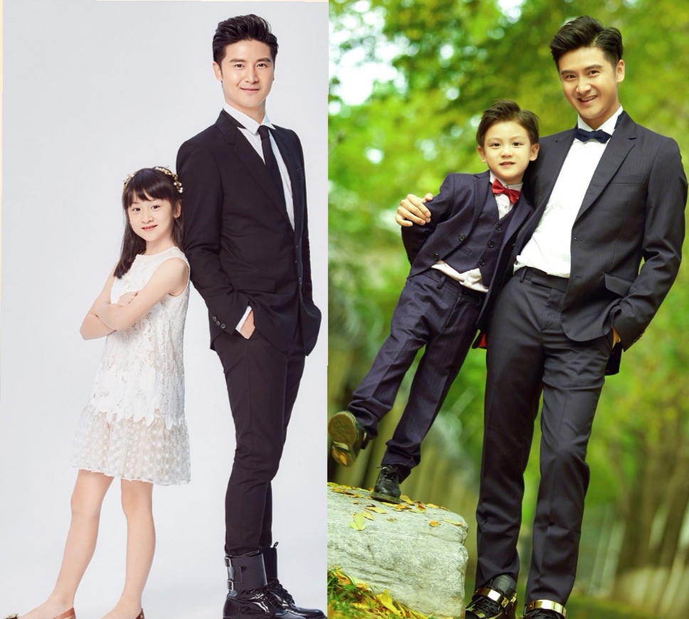 田亮的全家福是复制粘贴的吗?儿子女儿和他太像了吧!