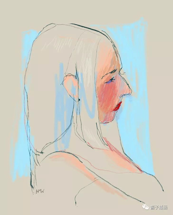 插画英国插画师hollywarbs你就像那朵罂粟花看久了会上头