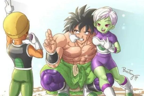 龙珠布罗利的儿子出生打破孙悟天的记录出生就变超级赛亚人