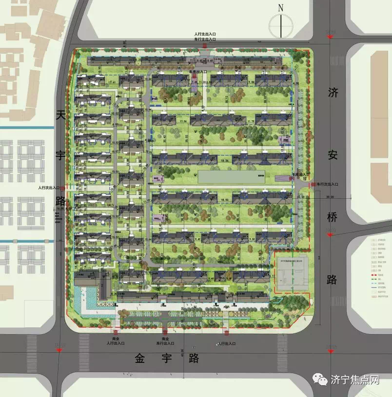 总平面图工程概况建设项目名称:济州古城·香樟园建设单位:济宁市伟光