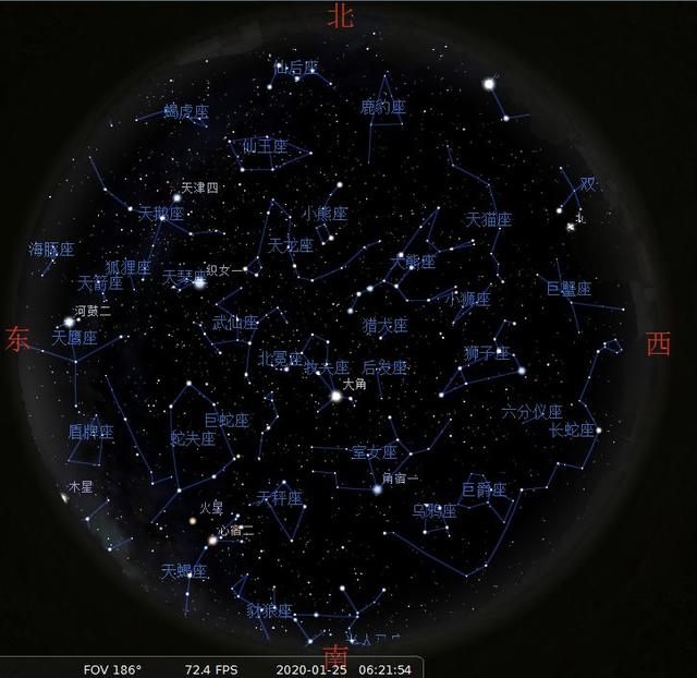 冬季南天星图图片