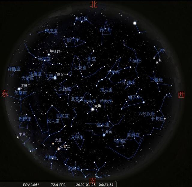 北半球九月星空图图片