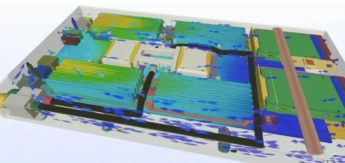 cfd液冷设置方法举例1,详细3d模型仿真间接式液冷与直接式液冷均可以