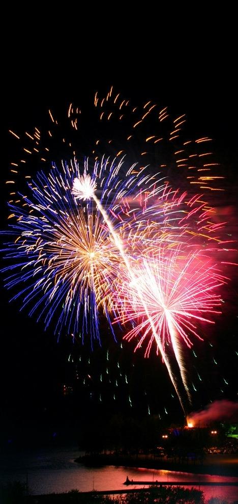 璀璨烟花全面屏壁纸,新年好