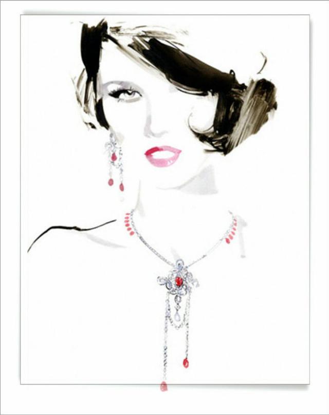 欣赏大卫唐顿daviddownton的经典时装插画