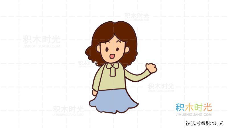 母亲简笔画教程画母亲简笔画积木时光简笔画