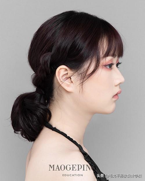 韩式短发低马尾 慵懒图片