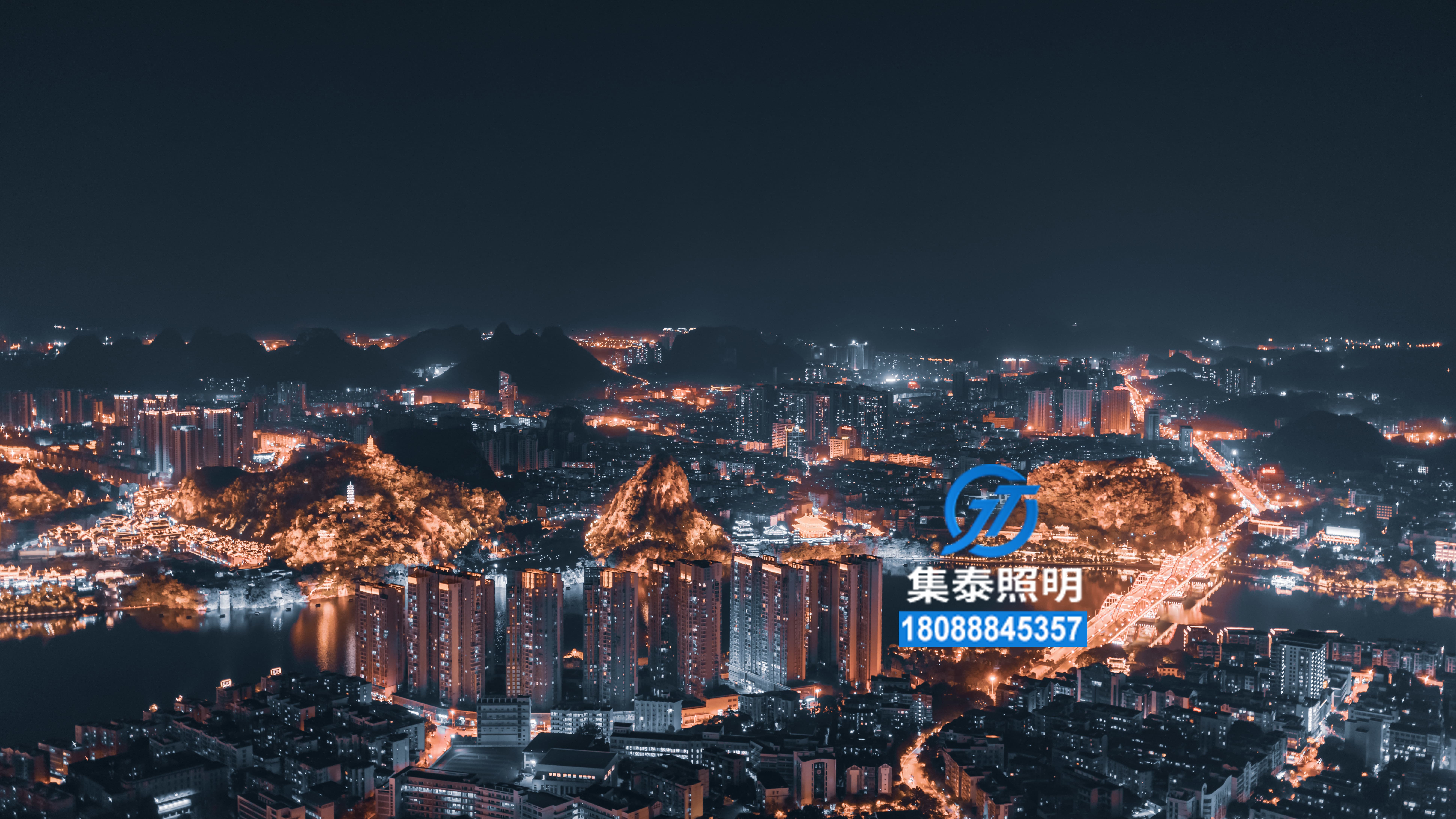 广西柳州地王国际财富中心夜景亮化工程灯具厂家案例赏析