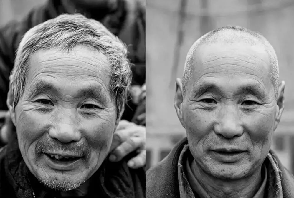 沂源人郝长财20岁就开始给人理发,现常年在岱崮的村