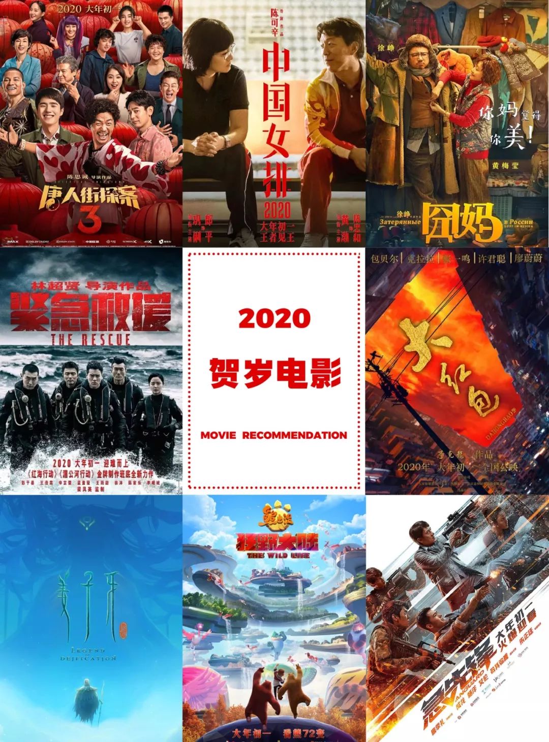 2020春節檔電影也太可了吧投個票考研人喜歡看哪部呢