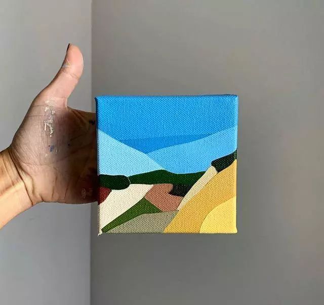 色块油画风景有种莫名的舒适感