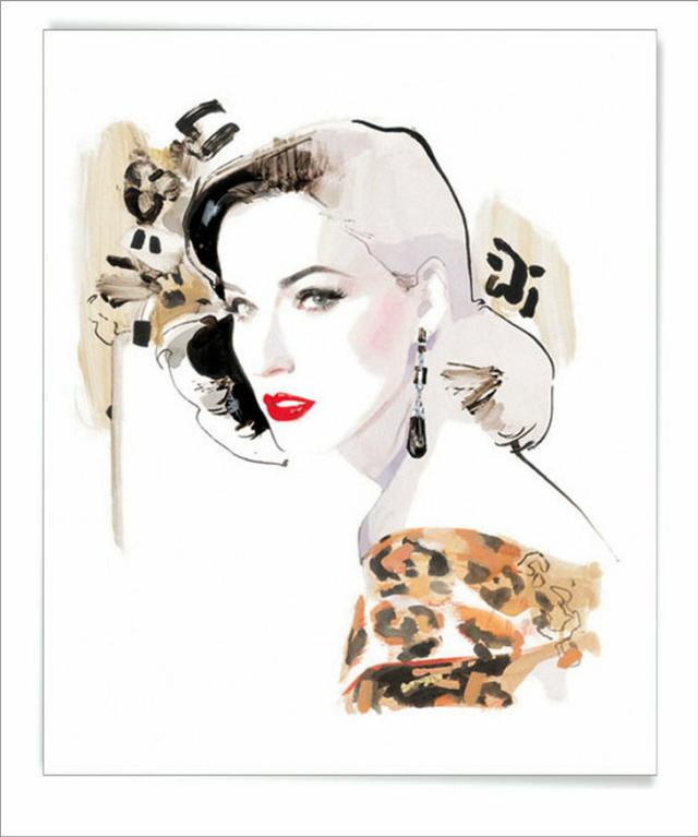 欣赏大卫唐顿daviddownton的经典时装插画