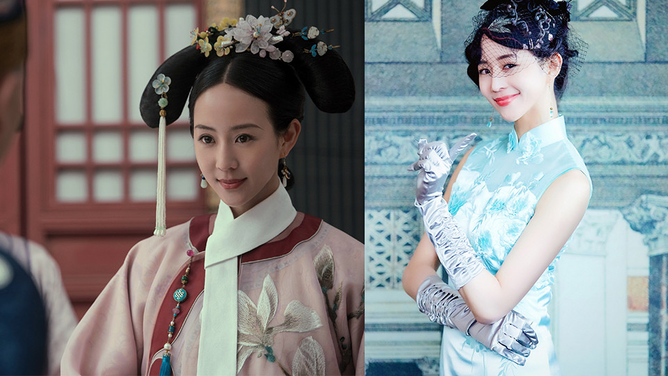 娘娘變旗袍女神9:李沁飾演《如懿傳》寒香見(容妃)李沁這組旗袍造型小